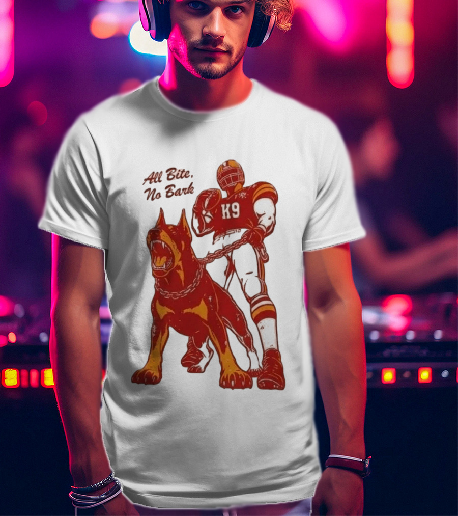 Kenneth Walker III K9 All Bite No Bark Football Player And Dog T-Shirt