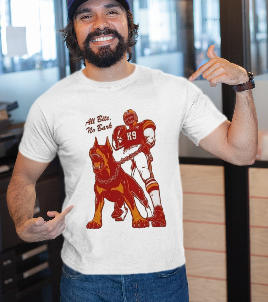 Kenneth Walker III K9 All Bite No Bark Football Player And Dog T-Shirt