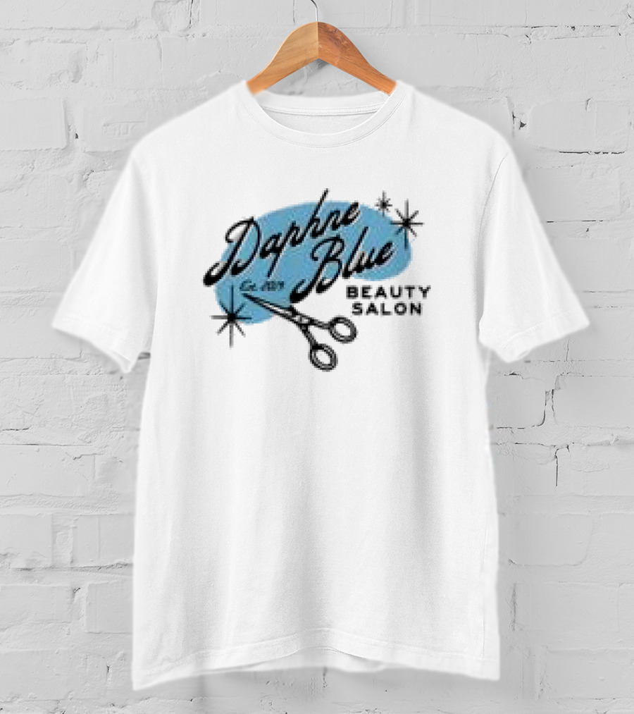 Daphne Blue Beauty Salon Est. 1983 Scissors Stars T-Shirt
