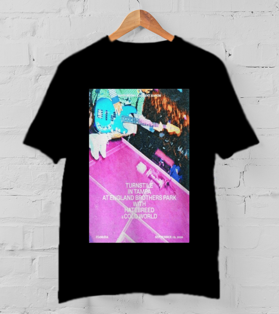 Turnstile Tampa England Brothers Park September 19 2026 Hatebreed Cold World Florida T-Shirt