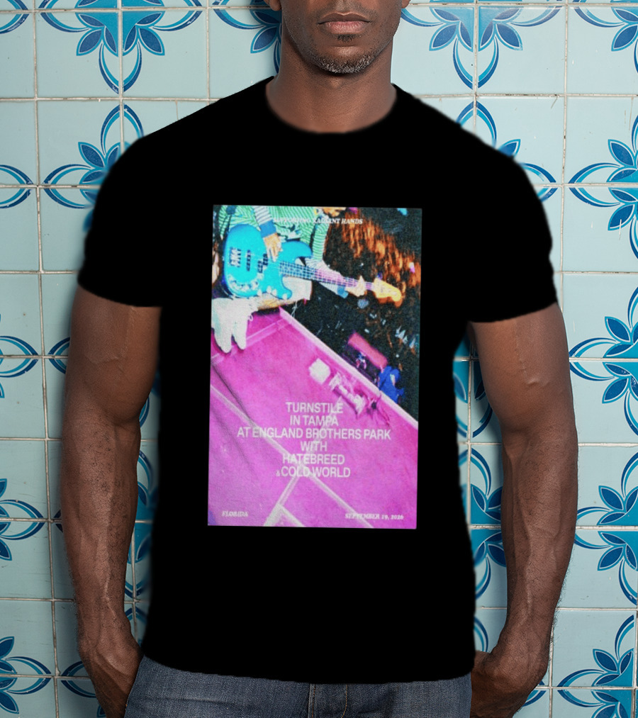 Turnstile Tampa England Brothers Park September 19 2026 Hatebreed Cold World Florida T-Shirt