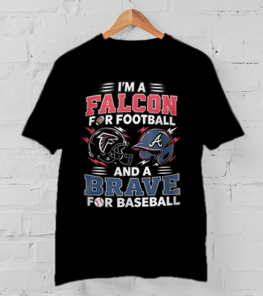 Atlanta Falcons Braves Football And Baseball Fan T-Shirt