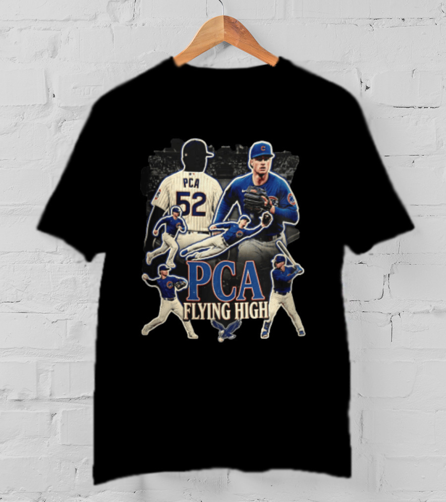 PCA Flying High Chicago Cubs Pete Crow Armstrong Multiple Action Poses T-Shirt