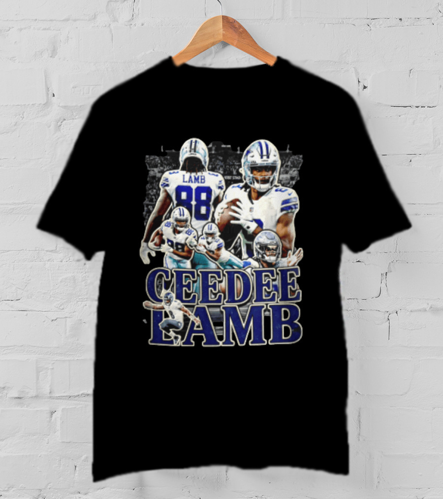 Dallas Cowboys Ceedee Lamb 88 NFL Football Multiple Action Poses T-Shirt