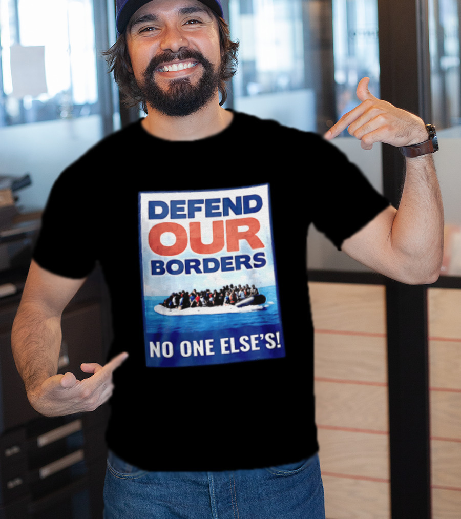 Defend Our Borders No One Else's Inflatable Boat Ocean T-Shirt