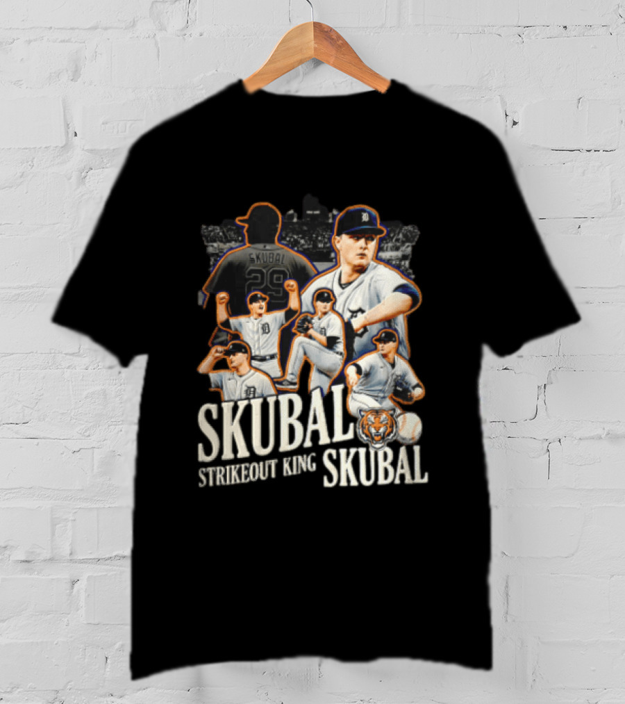 Detroit Tigers Skubal Strikeout King Baseball Pitcher Tiger T-Shirt