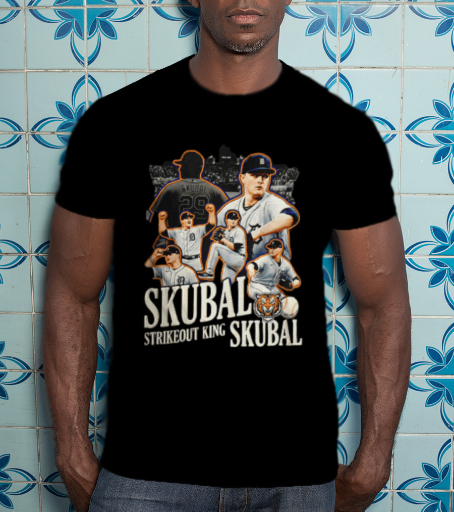 Detroit Tigers Skubal Strikeout King Baseball Pitcher Tiger T-Shirt