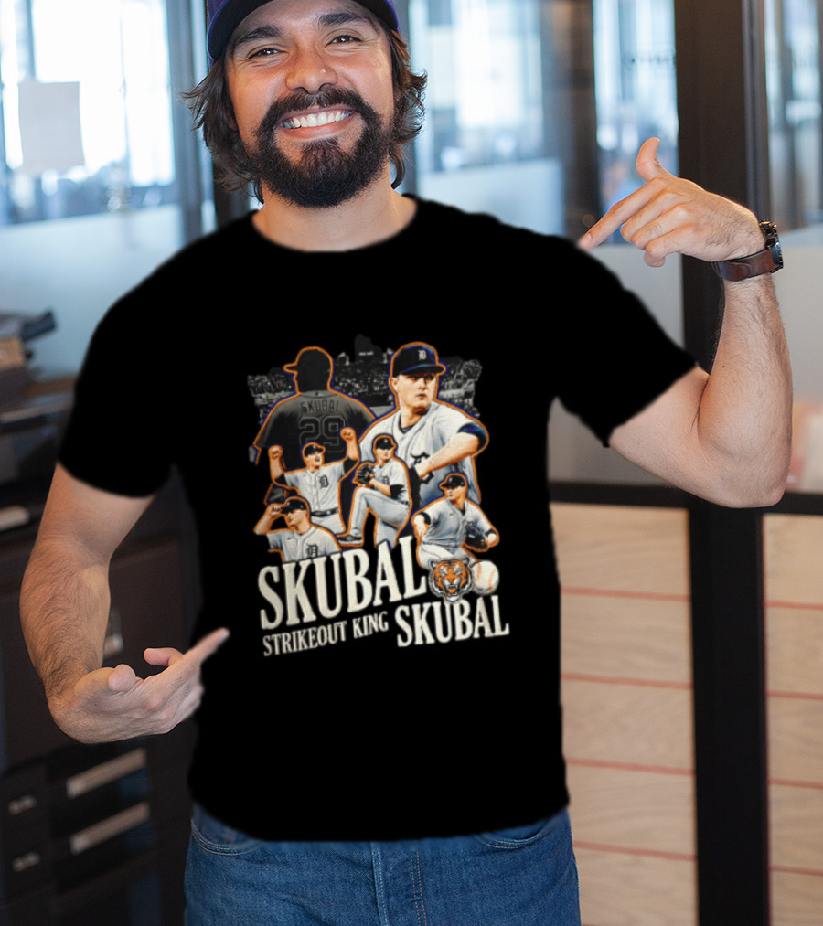 Detroit Tigers Skubal Strikeout King Baseball Pitcher Tiger T-Shirt