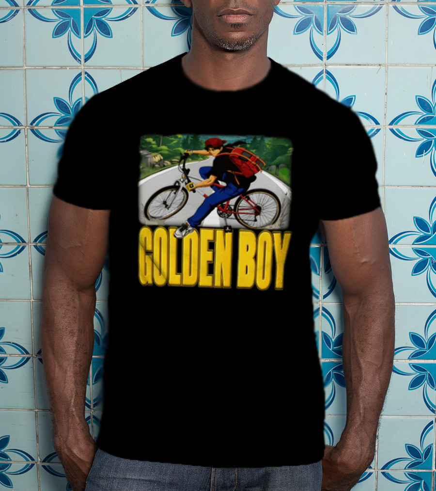 Golden Boy Kintaro Oe 1995 2025 Anime Boy Riding Bicycle Backpack T-Shirt