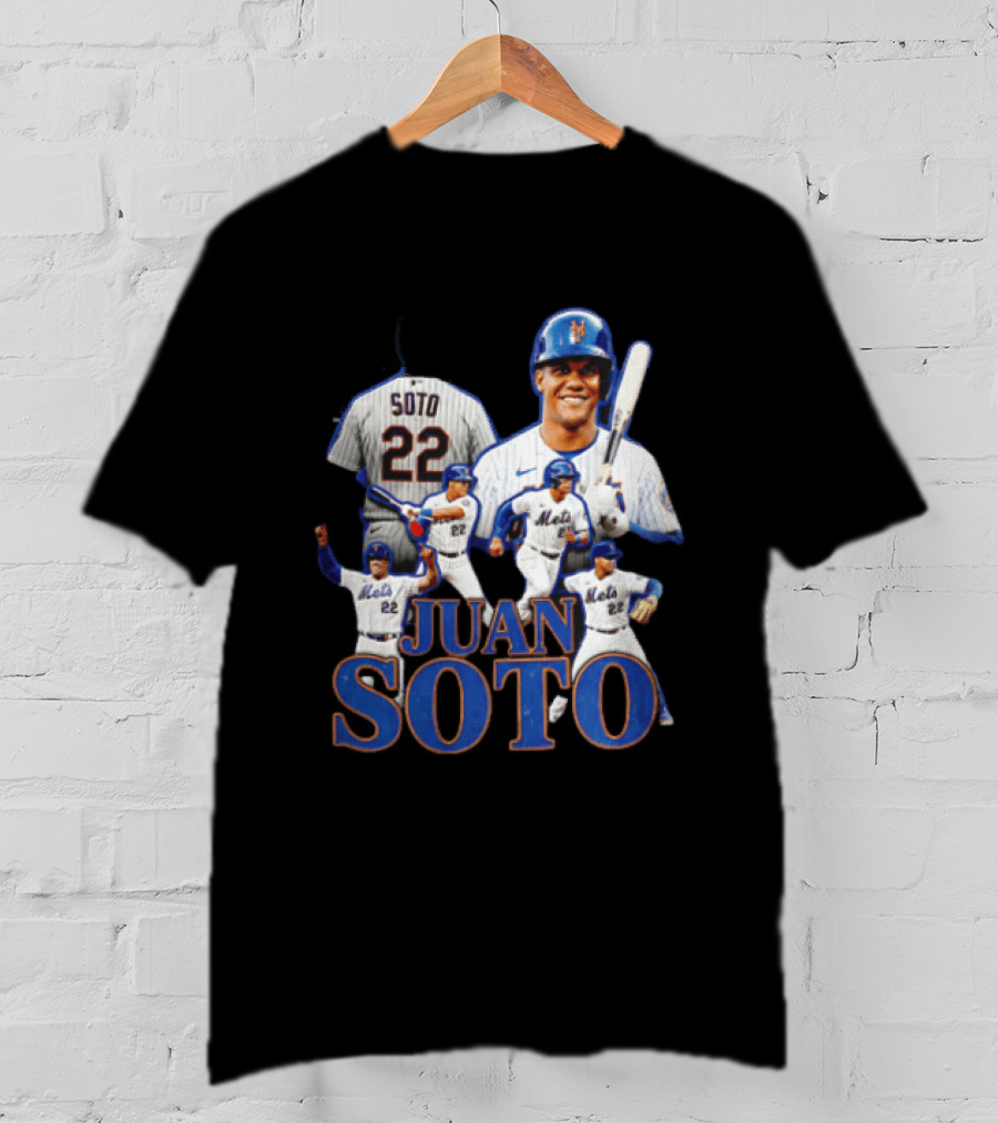 New York Mets Juan Soto 22 Baseball Player Collage T-Shirt