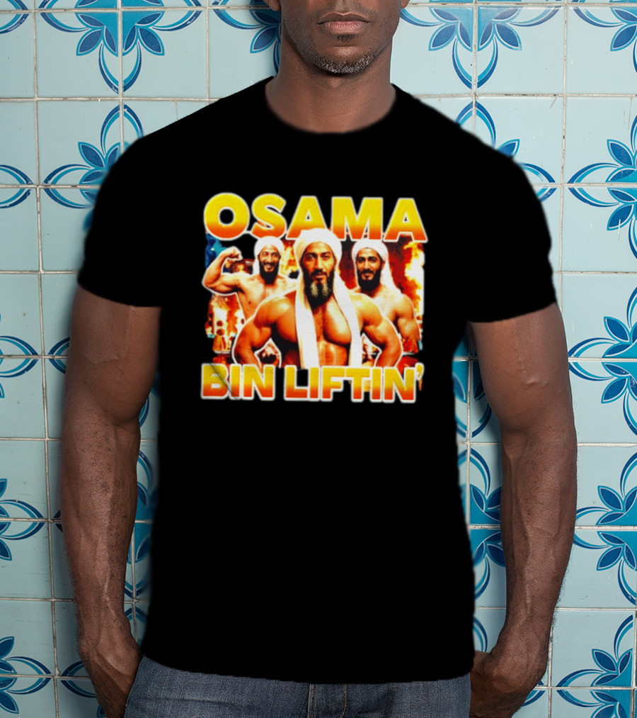 Osama Bin Liftin' Muscular Trio With Turbans And Explosive T-Shirt