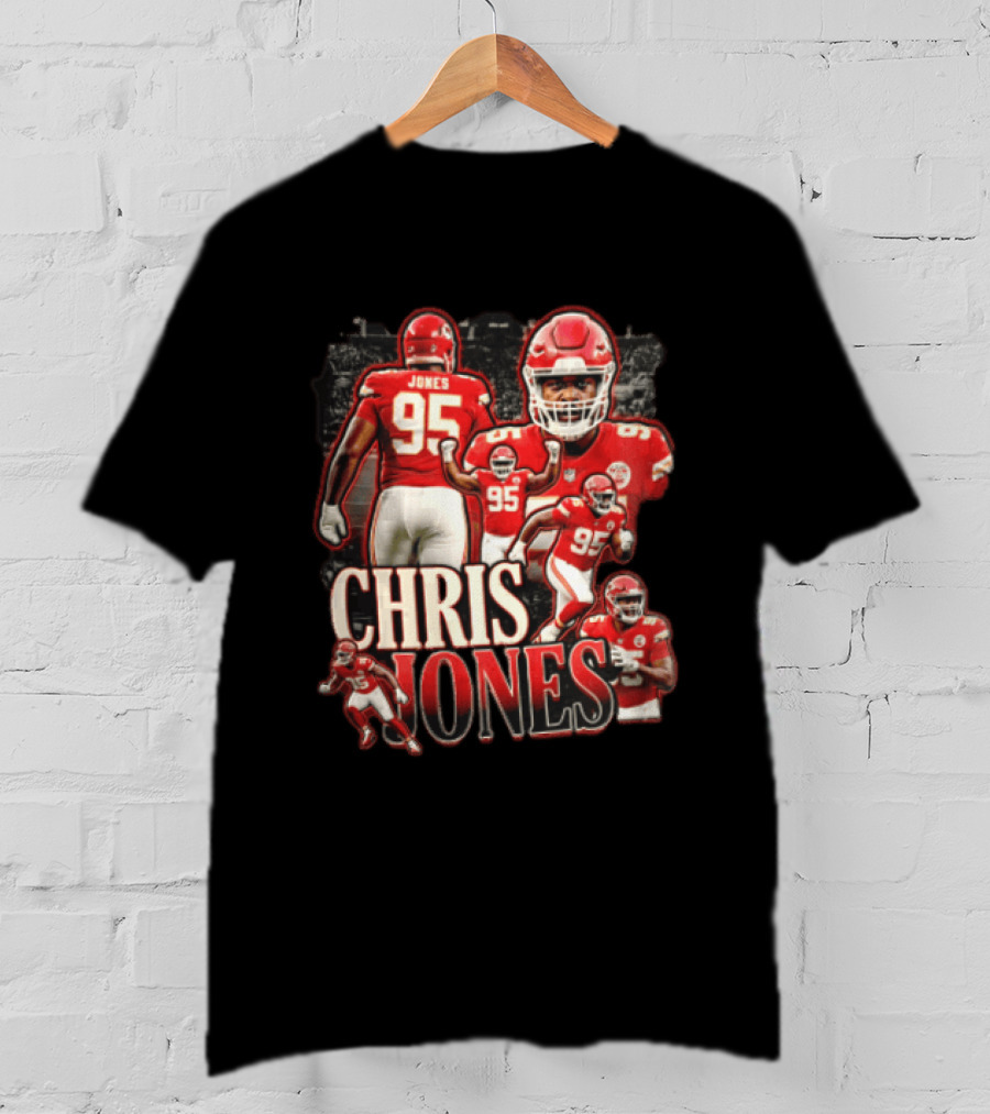 Kansas City Chiefs Chris Jones Football Player 95 Multiple Action Poses T-Shirt