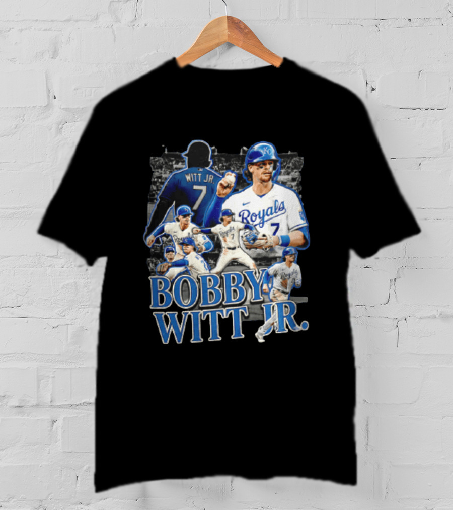 Kansas City Royals Bobby Witt Jr Multiple Poses Collage T-Shirt