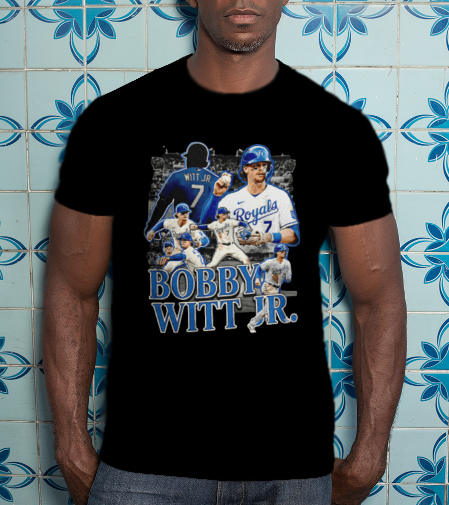 Kansas City Royals Bobby Witt Jr Multiple Poses Collage T-Shirt