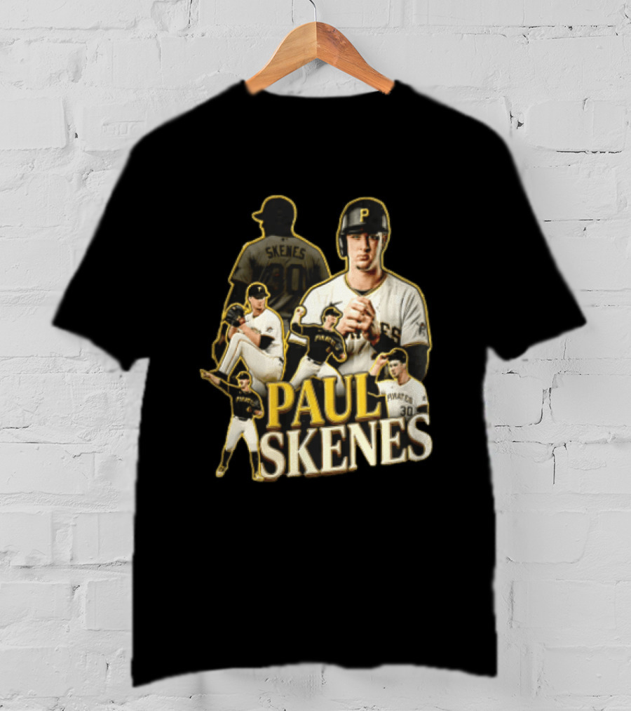 Pittsburgh Pirates Paul Skenes Jersey Pitching Fielding Action T-Shirt