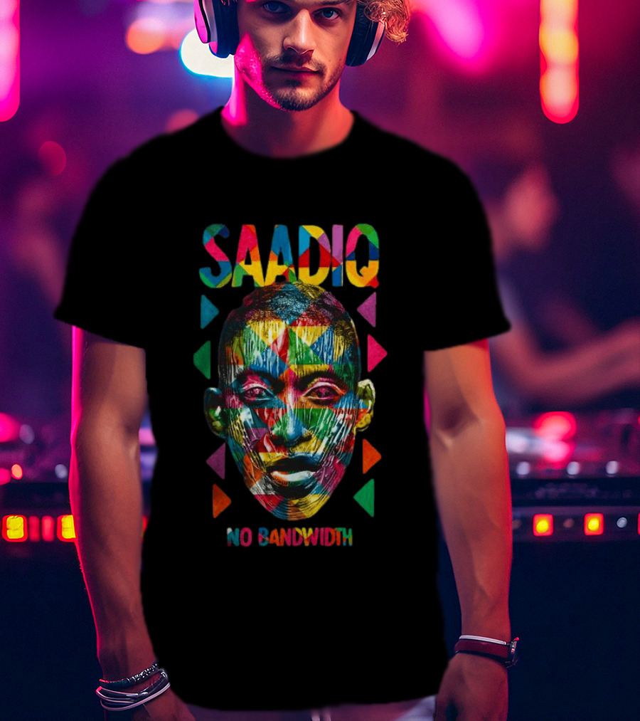 SAADIQ Colorful Geometric Face No Sandwich T-Shirt