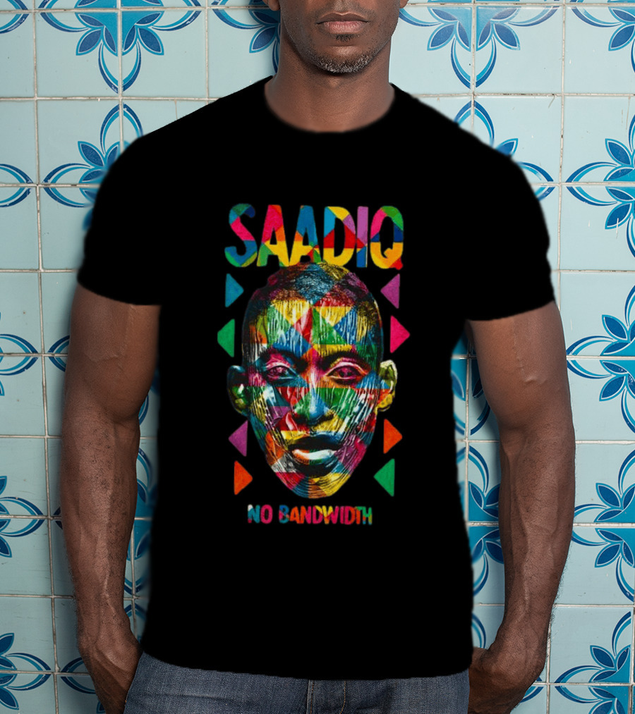 SAADIQ Colorful Geometric Face No Sandwich T-Shirt