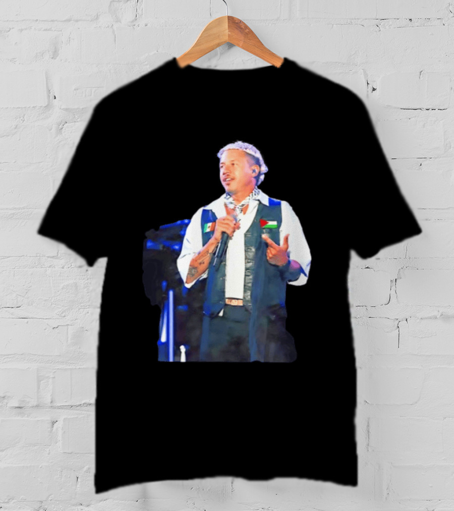Macklemore Live Performance Vest With Flag Patches T-Shirt