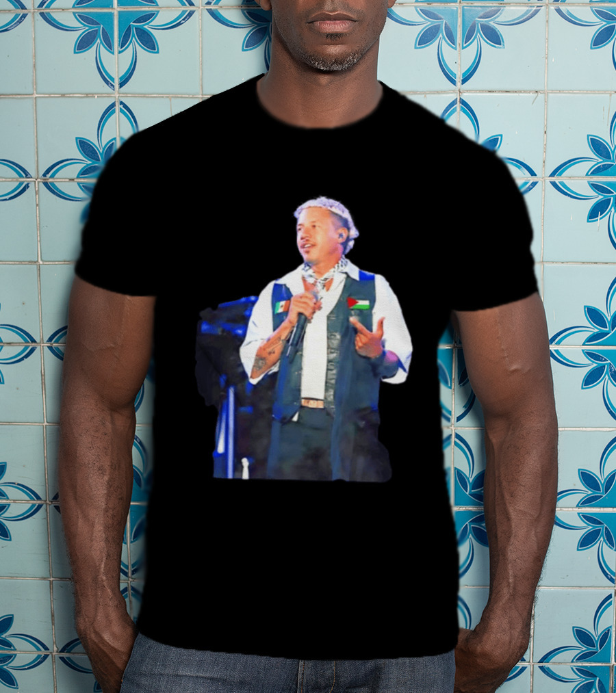 Macklemore Live Performance Vest With Flag Patches T-Shirt