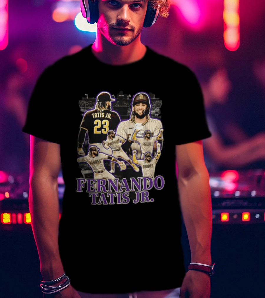 Fernando Tatis Jr San Diego Padres Baseball Player Multiple Images T-Shirt