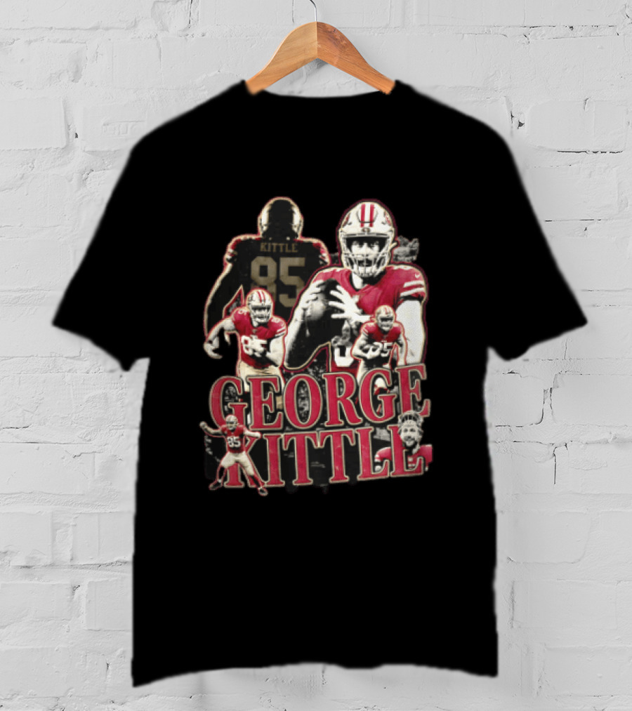 San Francisco 49ers George Kittle Number 85 Football Collage T-Shirt