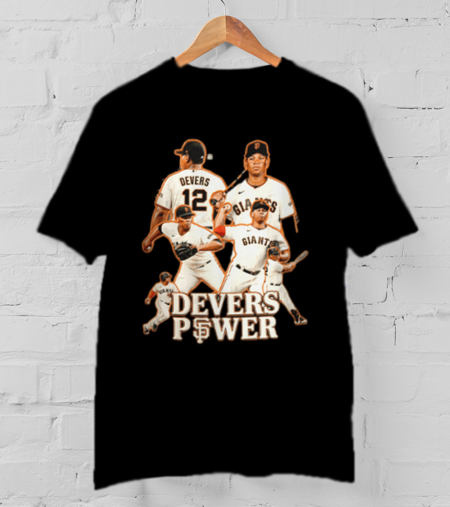 San Francisco Giants Devers Power Baseball Player Action Poses T-Shirt