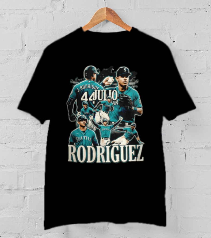 Seattle Mariners Julio Rodríguez Multiple Action Poses J. Rodríguez 44 T-Shirt