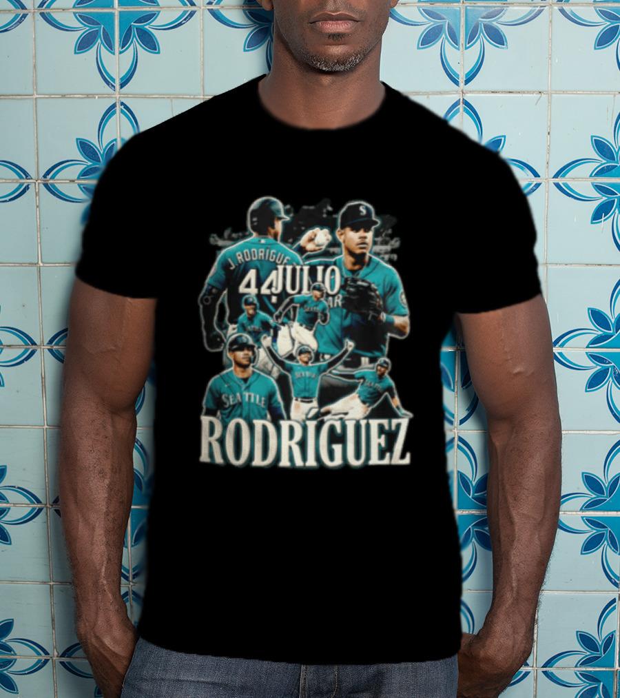 Seattle Mariners Julio Rodríguez Multiple Action Poses J. Rodríguez 44 T-Shirt