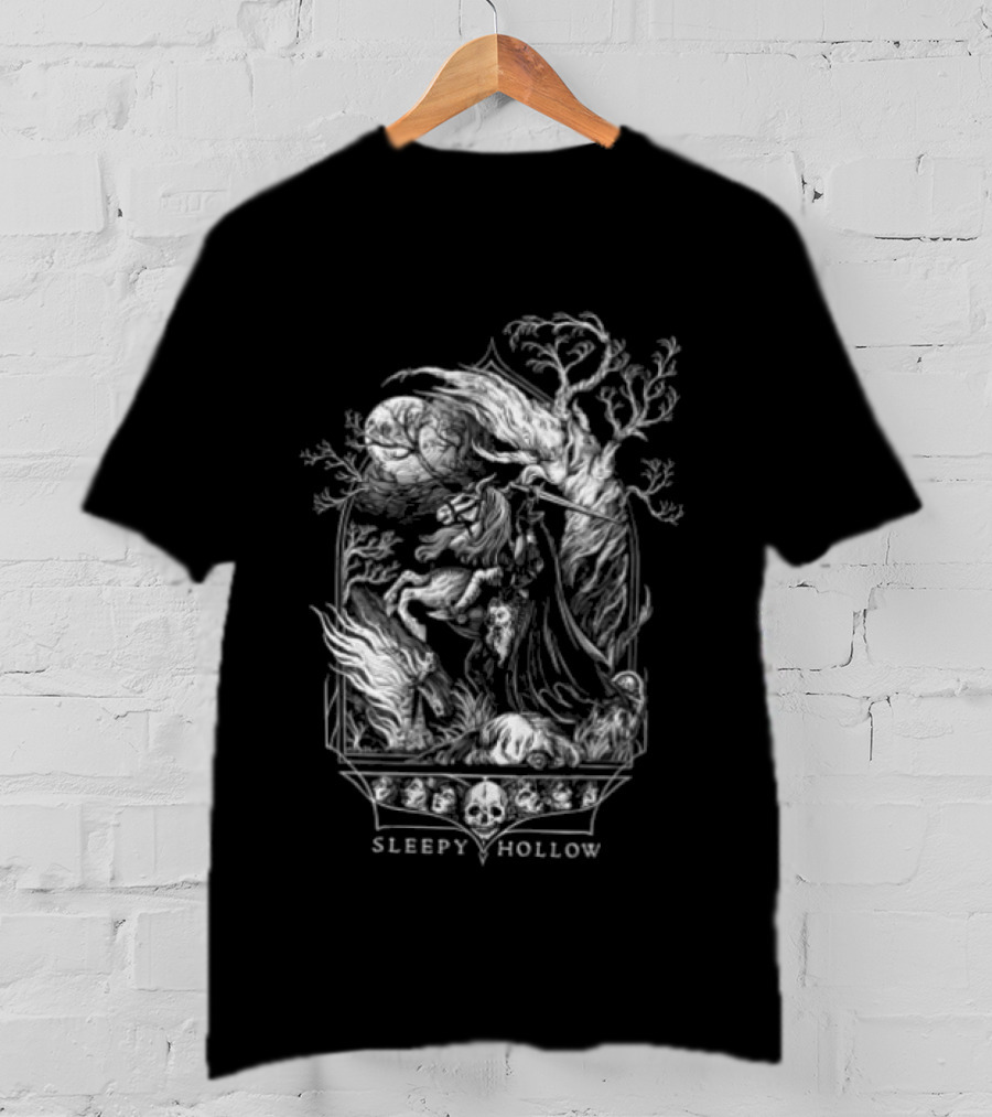 Sleepy Hollow Tree Of The Dead Ghostly Landscape T-Shirt