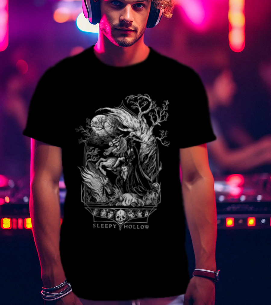 Sleepy Hollow Tree Of The Dead Ghostly Landscape T-Shirt
