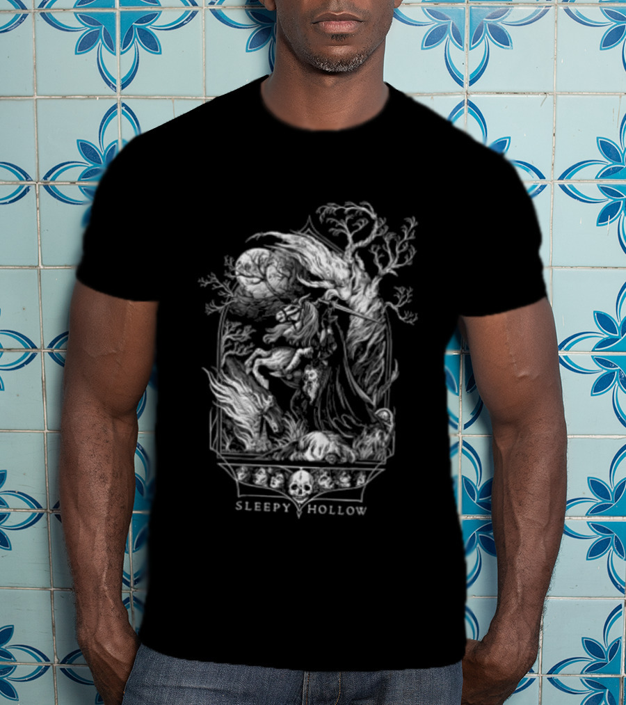 Sleepy Hollow Tree Of The Dead Ghostly Landscape T-Shirt