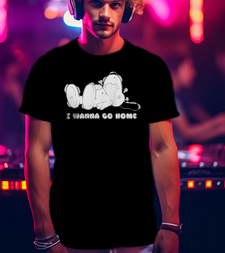 Peanuts Snoopy I Wanna Go Home Charlie Brown T-Shirt
