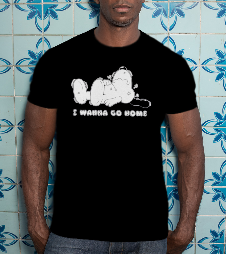 Peanuts Snoopy I Wanna Go Home Charlie Brown T-Shirt