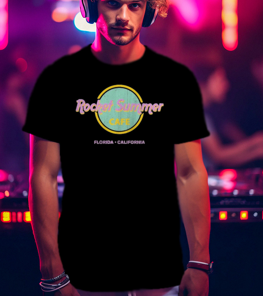 Rocket Summer Cafe Florida California T-Shirt