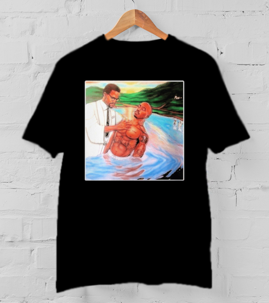 Tupac Shakur Baptism Imagery With Spiritual Symbolism T-Shirt
