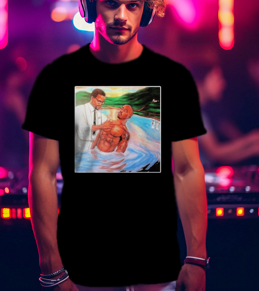 Tupac Shakur Baptism Imagery With Spiritual Symbolism T-Shirt