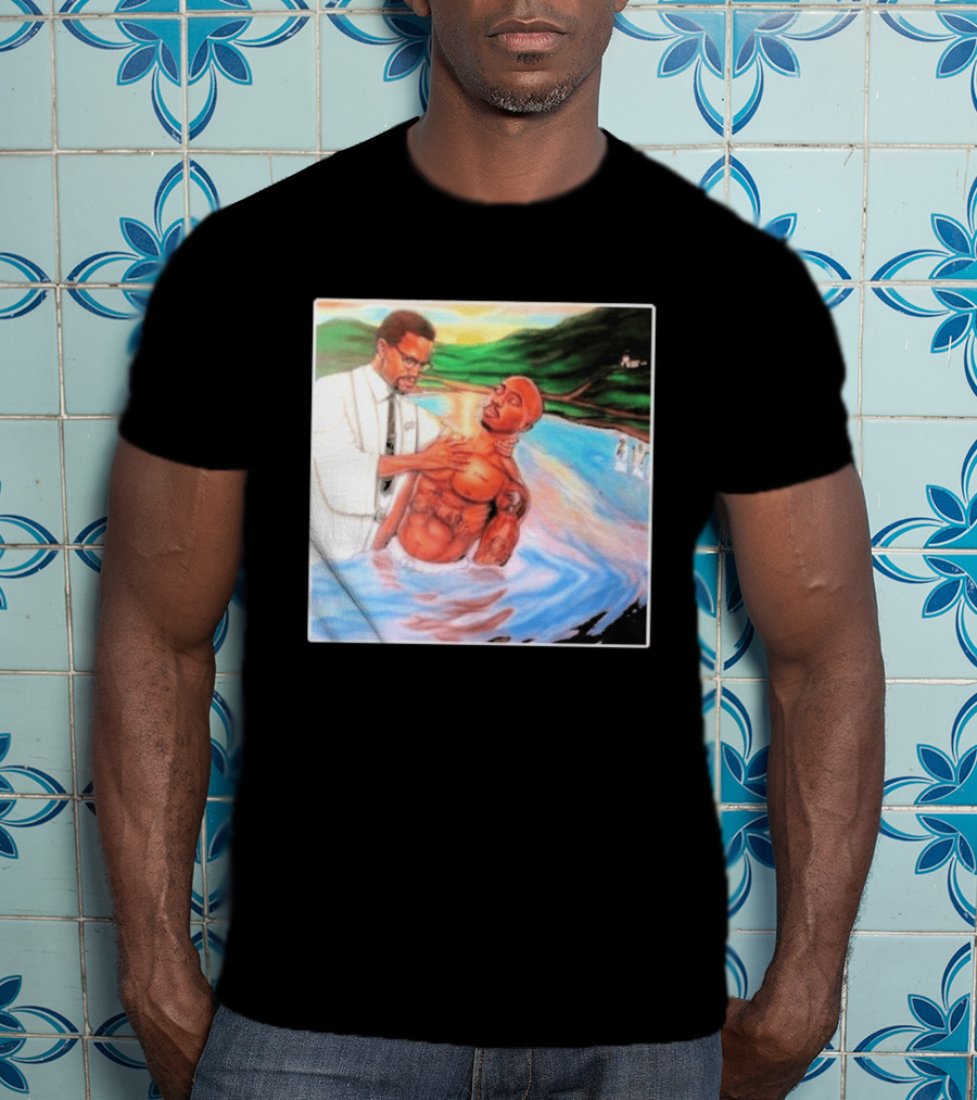 Tupac Shakur Baptism Imagery With Spiritual Symbolism T-Shirt