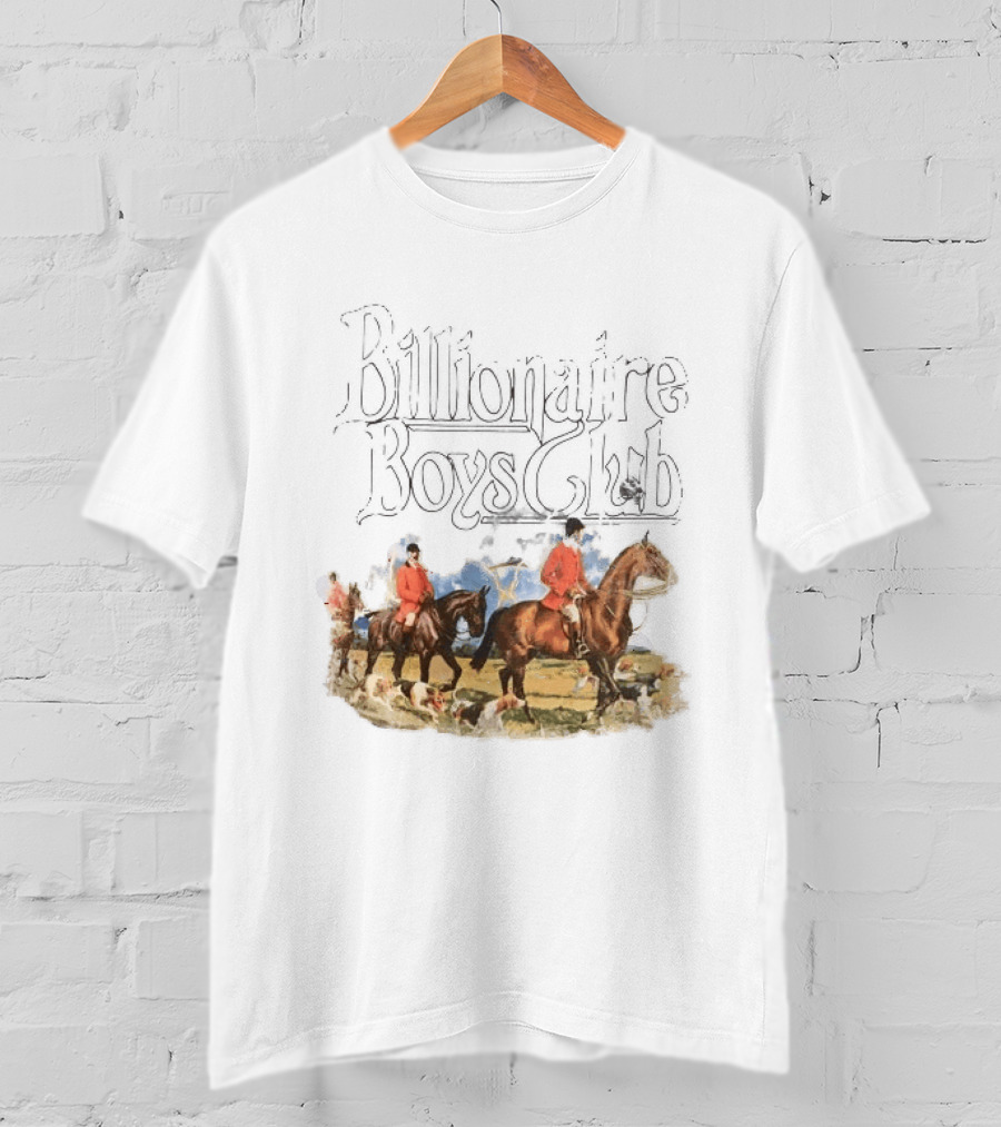Billionaire Boys Club Equestrian Scene With Hunting Riders And Dogs T-Shirt