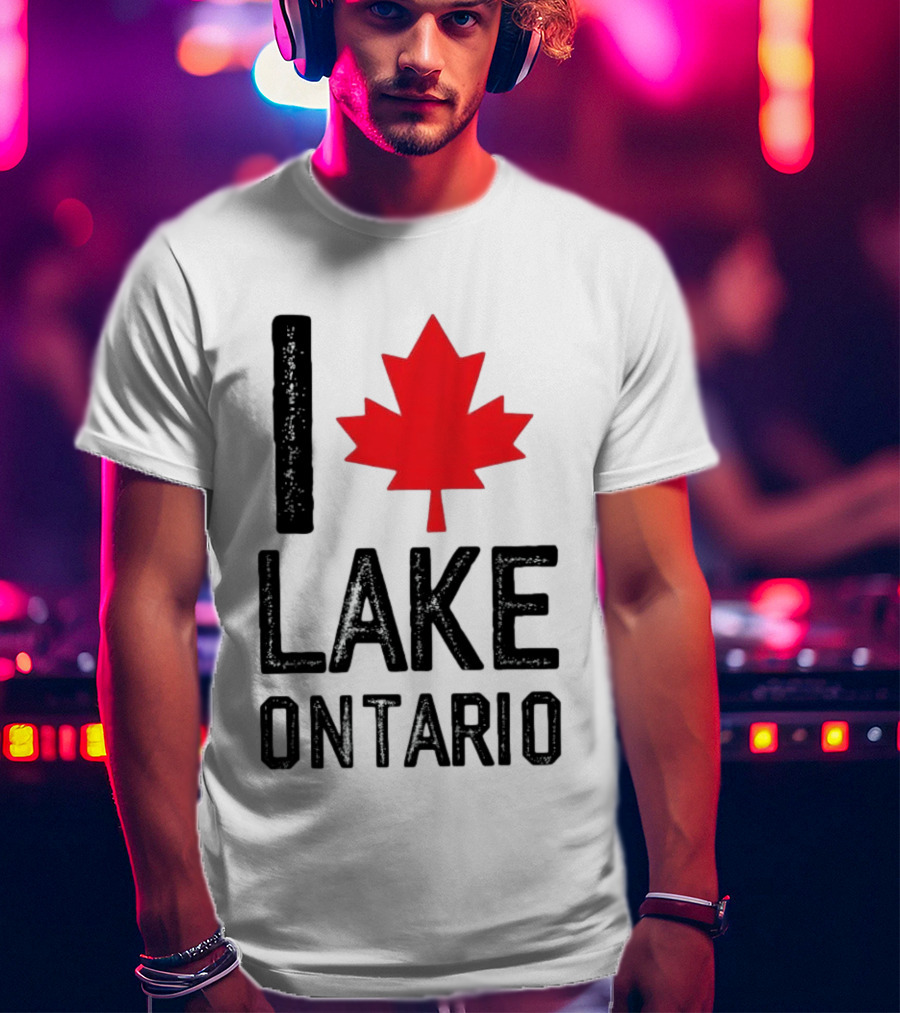 I Love Lake Ontario Maple Leaf Canada T-Shirt