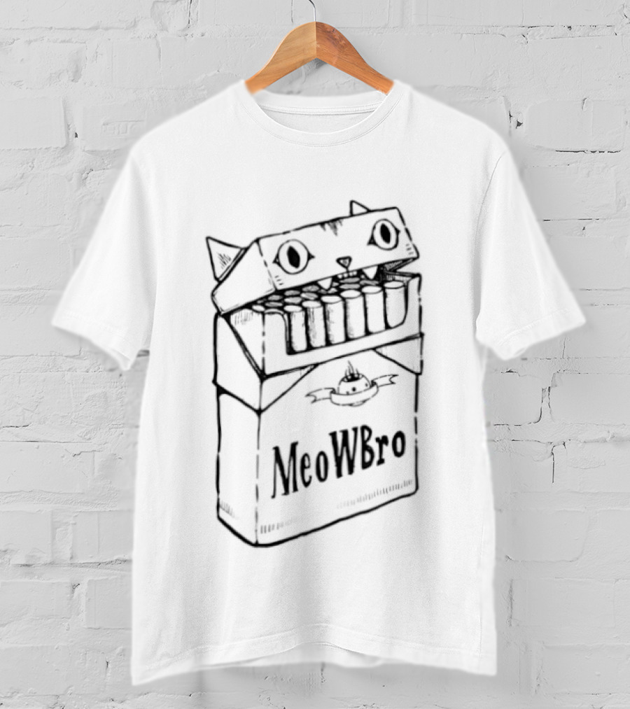 MeoWbro Cat Cigarettes Parody Malboro Pack T-Shirt