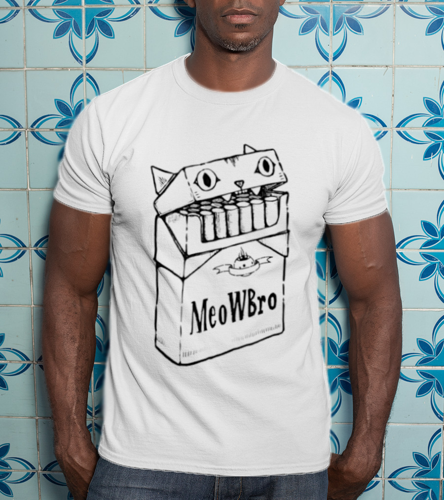 MeoWbro Cat Cigarettes Parody Malboro Pack T-Shirt