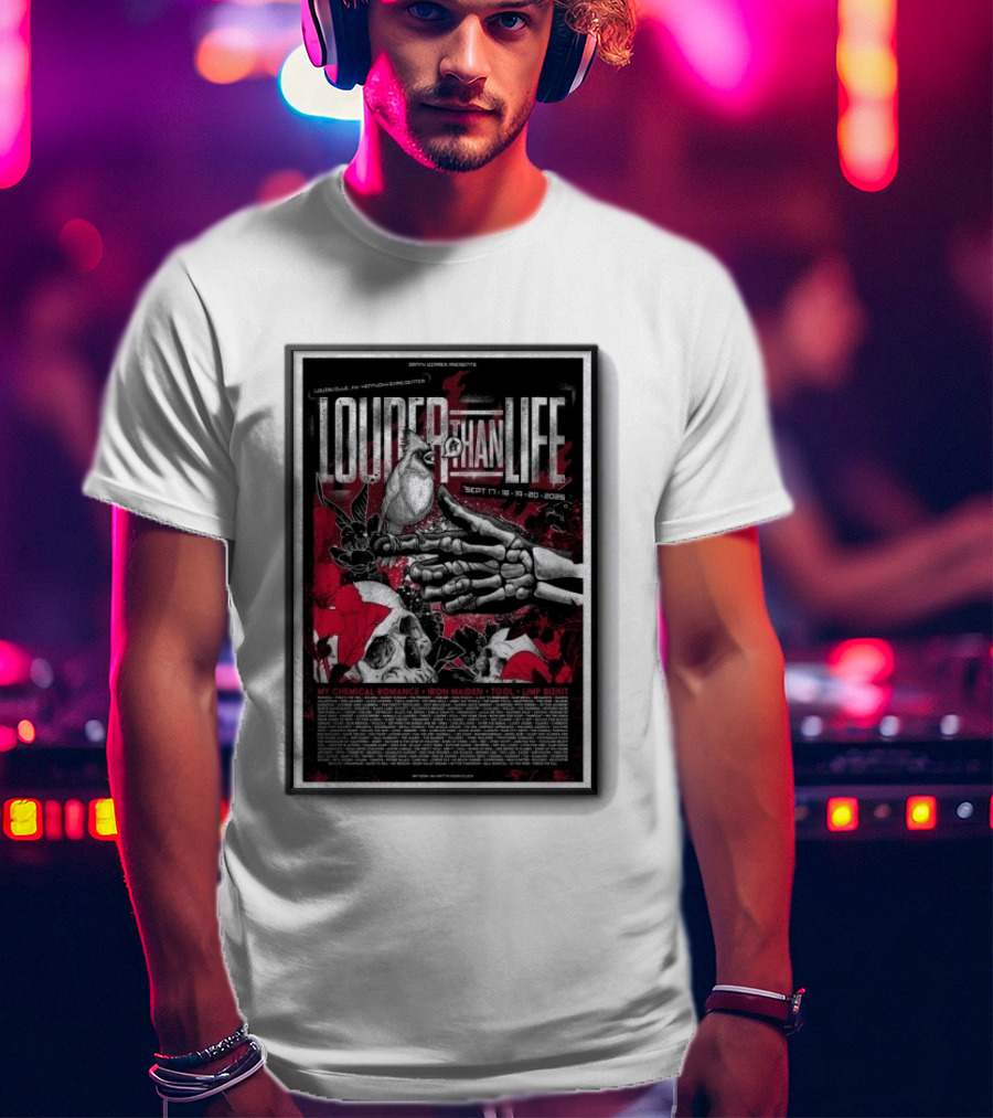 Louder Than Life Festival 2026 My Chemical Romance Iron Maiden Tool Limp Bizkit T-Shirt