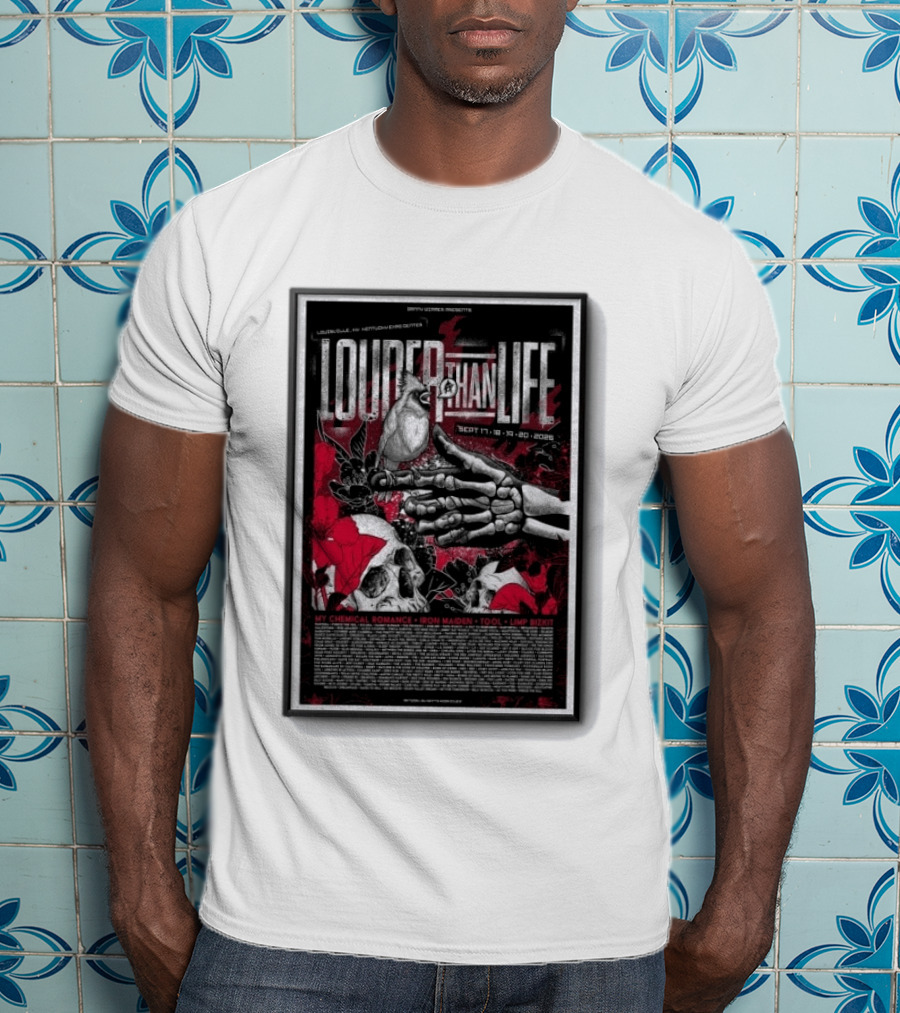 Louder Than Life Festival 2026 My Chemical Romance Iron Maiden Tool Limp Bizkit T-Shirt