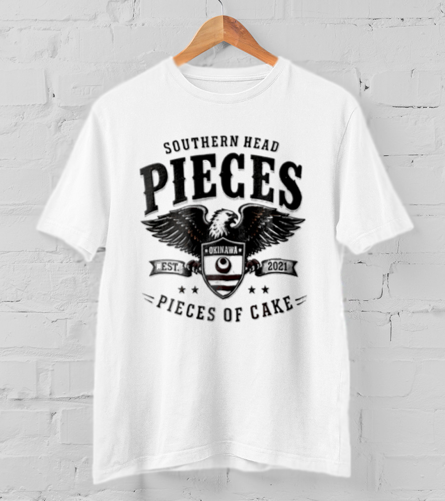 Southern Head Pieces Bald Eagle Spreading Wings Shield Pieces Of Cake 2021 T-Shirt