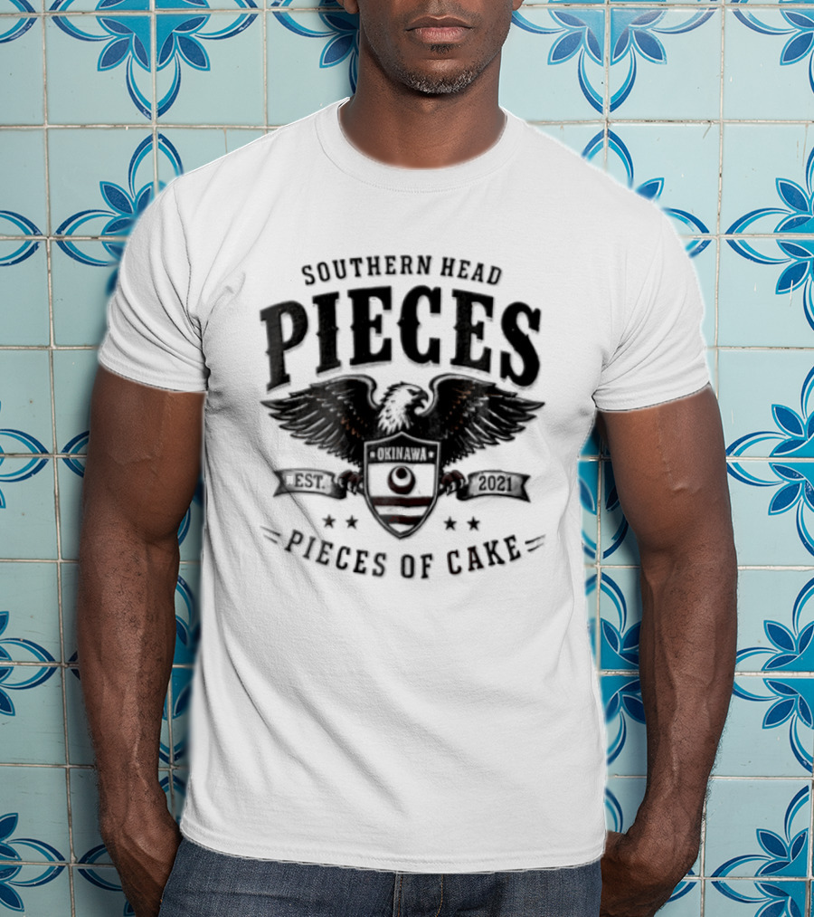 Southern Head Pieces Bald Eagle Spreading Wings Shield Pieces Of Cake 2021 T-Shirt