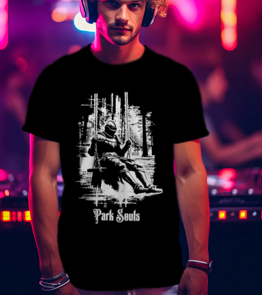 Armored Knight Park Souls Iconic Medieval Warrior T-Shirt