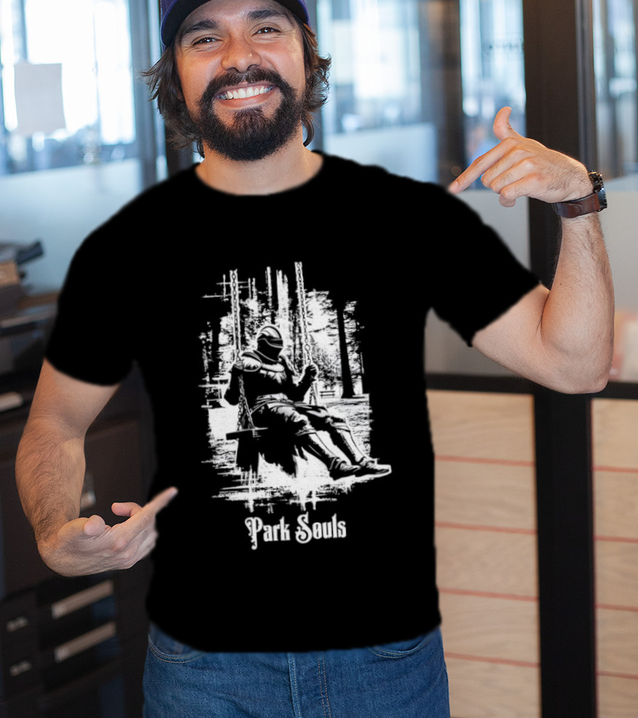 Armored Knight Park Souls Iconic Medieval Warrior T-Shirt