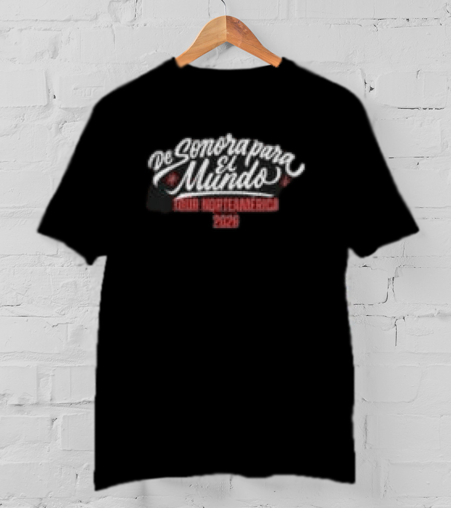 Carin Leon De Sonora Para El Mundo Tour Norteamerica 2026 Black T-Shirt
