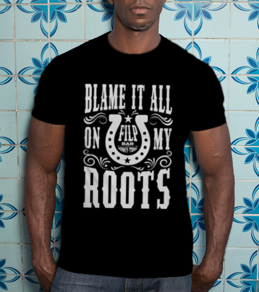 Garth Brooks Blame It All On My Roots Horseshoe Nashville TN Honky Tonk T-Shirt
