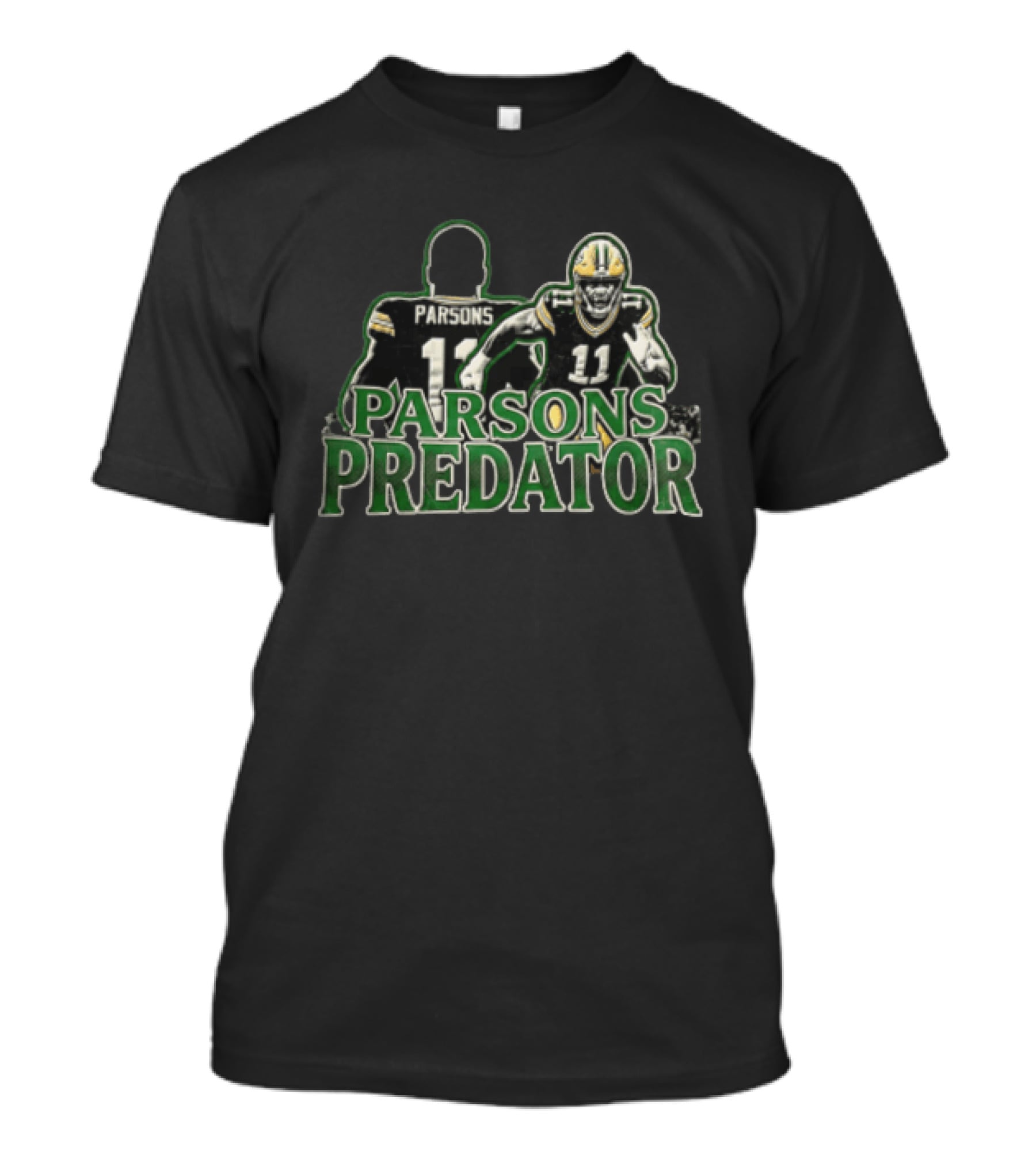 Green Bay Packers Parsons Predator Football Player Running T-Shirt